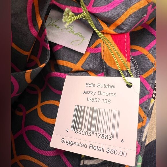 Vera Bradley Edie Satchel Bag Floral Multicolor Jazzy Blooms Print - Picture 2 of 9